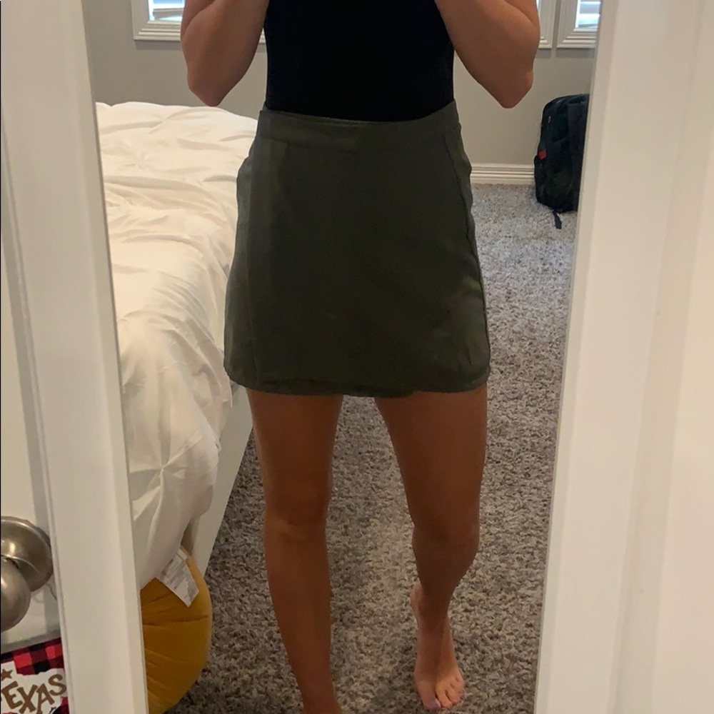 Army Green Crossover Skirt